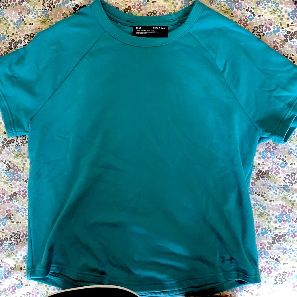UA sweatshirt material; foam green color